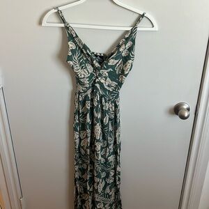 Brand: Angie, size: xs, green and white Long Beach dress with two slits
